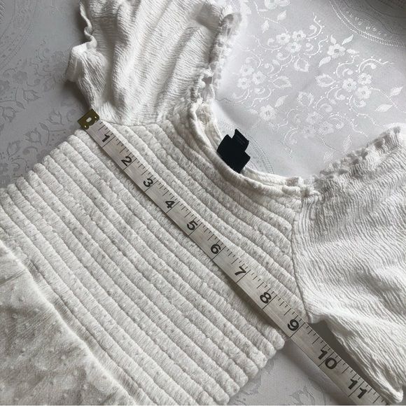 Art Class White Flare Dress Girls Size S(6-6X) Short Sleeves Elastic Knee/High - Picture 6 of 16